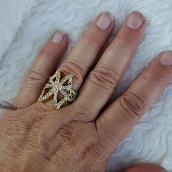 VTG KJL Sparkle bow ring‎ 9 - Picture 1 of 9